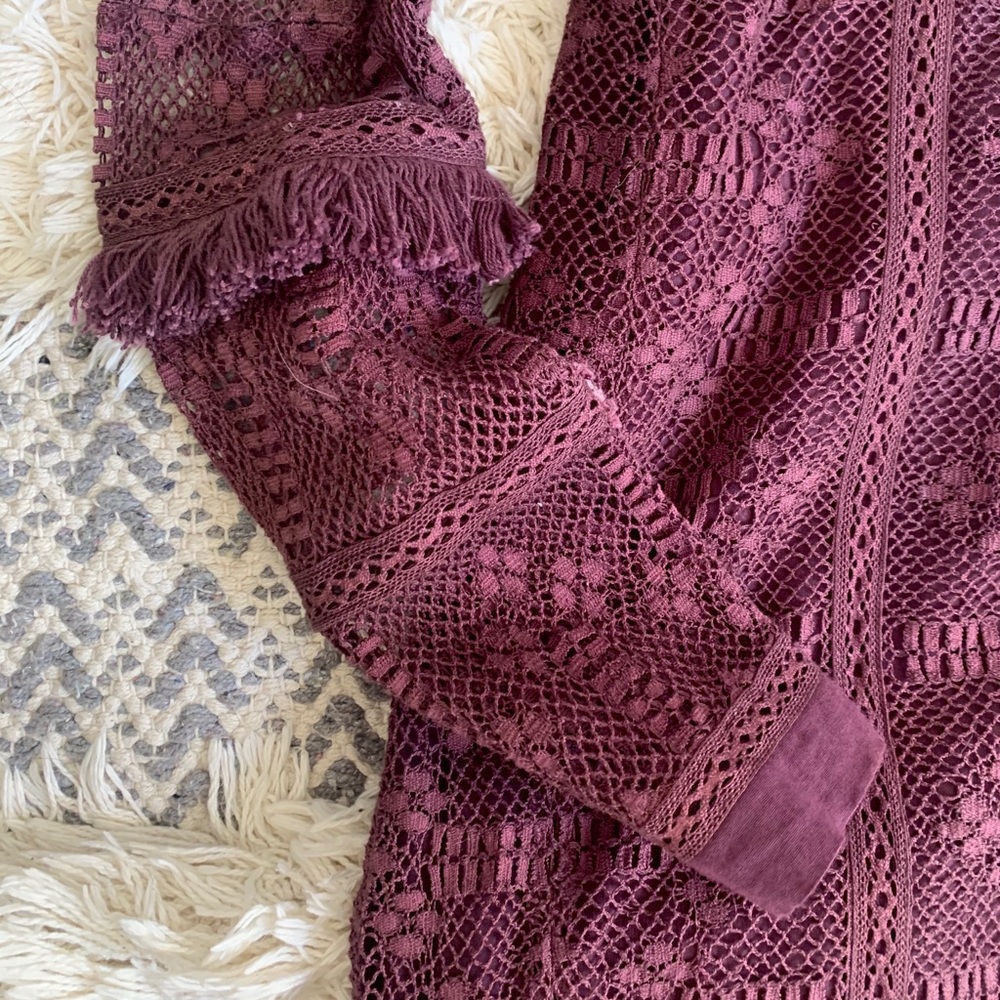 🔆 NWT LoveShackFancy Crochet Lace Mini Dress - Picture 7 of 8